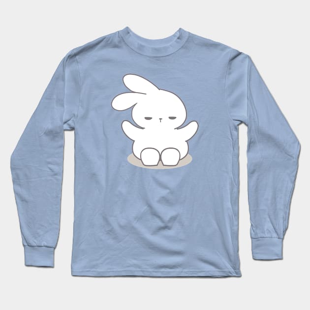 Cute Bunny Rabbit, What Ever! Long Sleeve T-Shirt by LoppiTokki